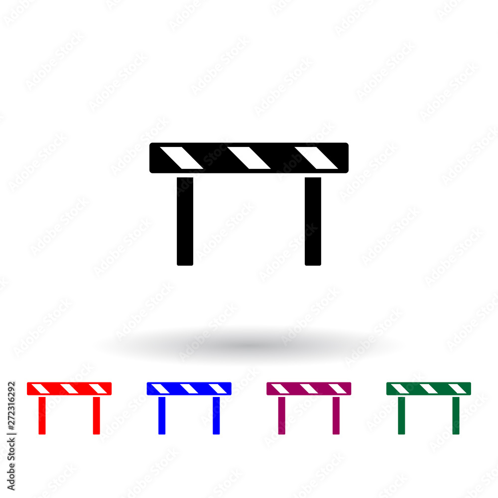 Poster road repair multi color icon. elements of engineering set. simple icon for websites, web design, mob