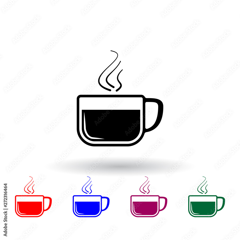 Poster a cup of tea multi color icon. elements of drink set. simple icon for websites, web design, mobile a