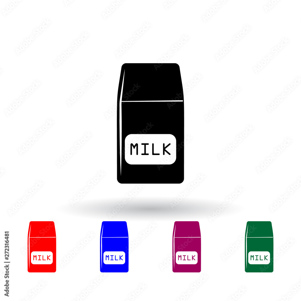 Poster a carton of milk multi color icon. elements of drink set. simple icon for websites, web design, mobi