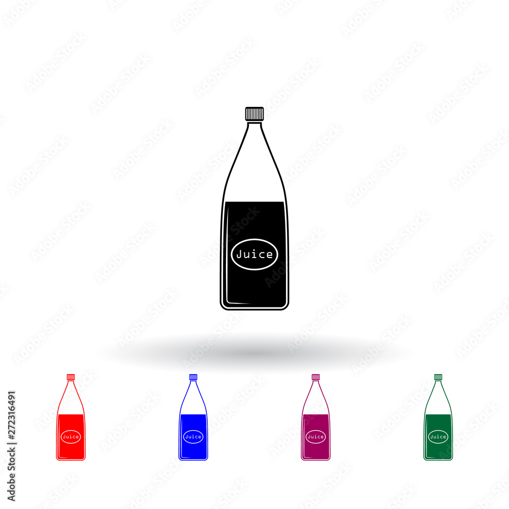 Aufkleber bottle of juice multi color icon. elements of drink set. simple icon for websites, web design, mobil