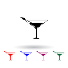 martini in a glass multi color icon. Elements of drink set. Simple icon for websites, web design, mobile app, info graphics