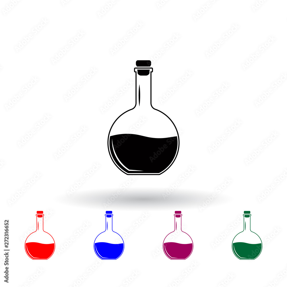 Aufkleber alcoholic beverage in a decanter multi color icon. elements of drink set. simple icon for websites, 