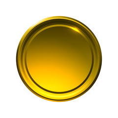 Metal Coin Gold Button Icon Medal Template Vector