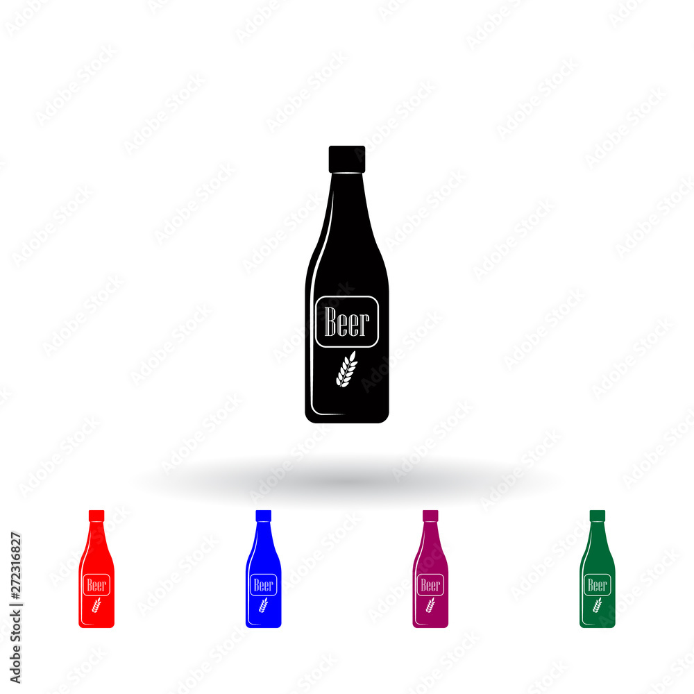 Aufkleber a bottle of beer multi color icon. elements of drink set. simple icon for websites, web design, mobi
