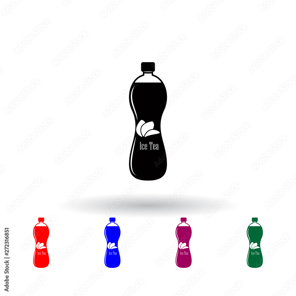 Aufkleber cold tea in a bottle multi color icon. elements of drink set. simple icon for websites, web design, 