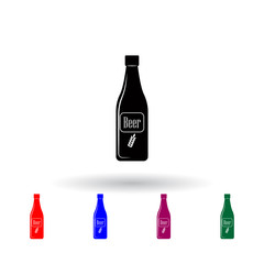 a bottle of beer multi color icon. Elements of drink set. Simple icon for websites, web design, mobile app, info graphics