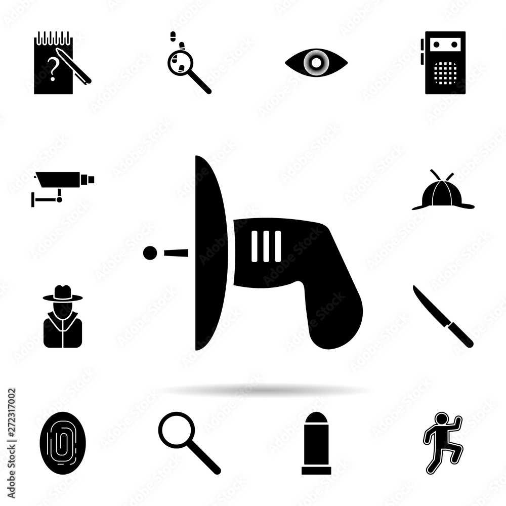 Aufkleber listening device icon. universal set of dedective for website design and development, app developmen