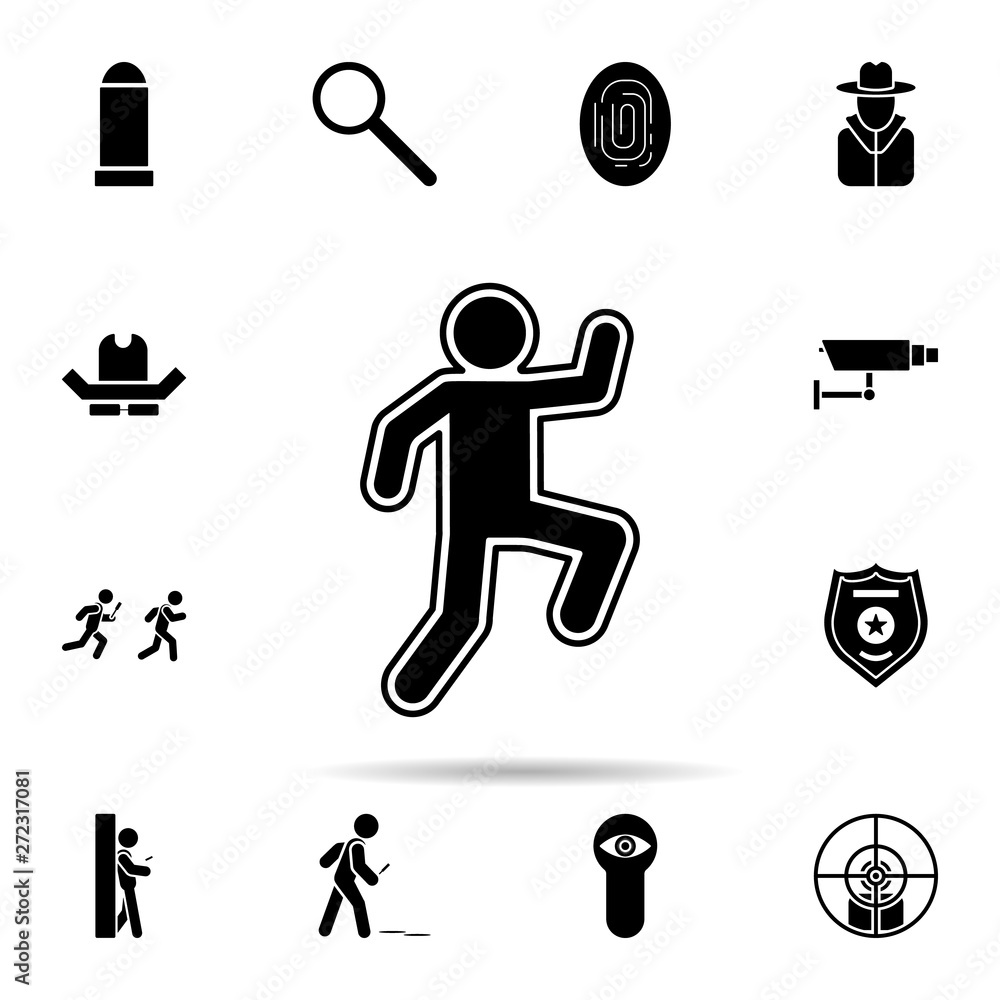 Poster trail icon. universal set of dedective for website design and development, app development