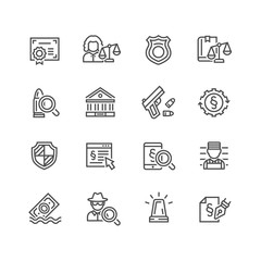 Law and Justice icon set