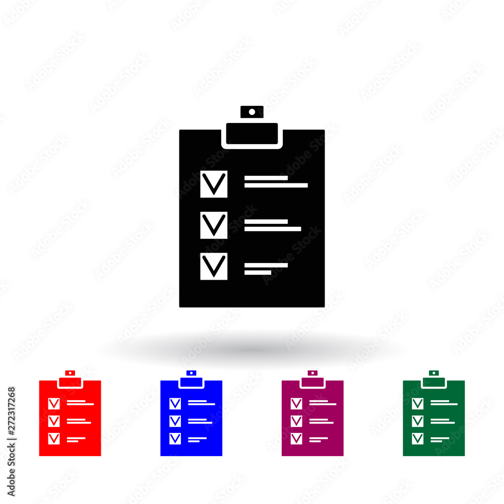 Poster positive assessments multi color icon. elements of concentration set. simple icon for websites, web 