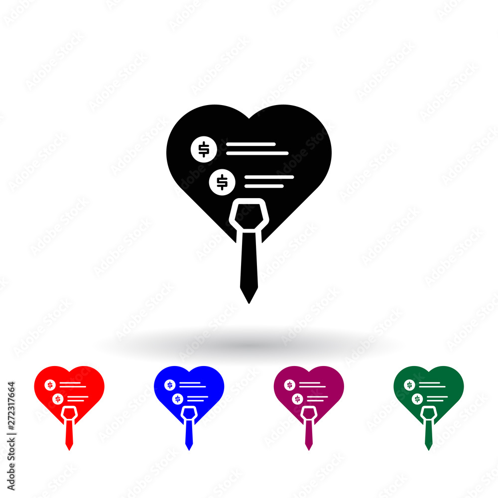 Poster business in medicine multi color icon. elements of concentration set. simple icon for websites, web 
