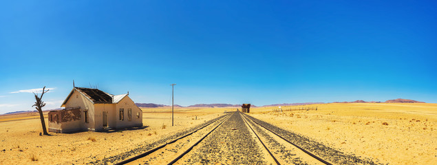 Abandoned Garub Railway Station in Namibia located on the road to Luderitz
