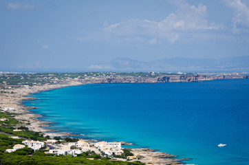 Fototapeta na wymiar Bay in Formentera