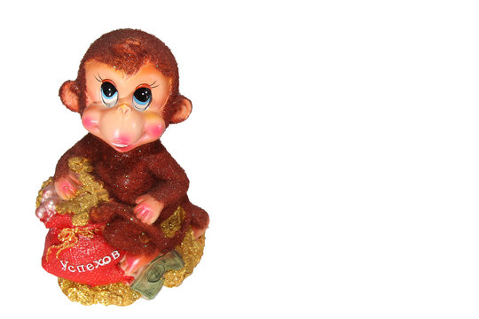 mankey  isolated, toy, doll, christmas, angel, white, 