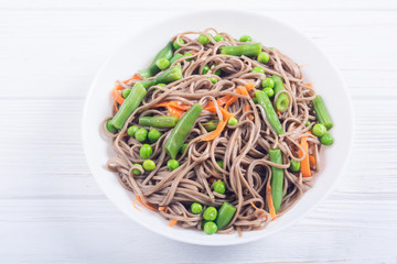 Soba noodles salad