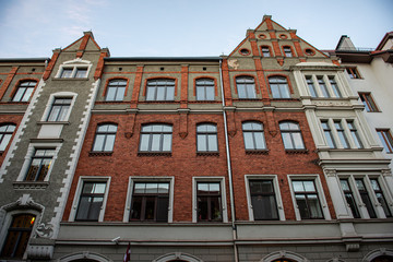Fototapeta na wymiar architecture details of building in Riga city center, Latvia
