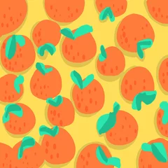 Foto op Plexiglas Bright Florida Orange Pattern Illustration © dynamitestudioinc