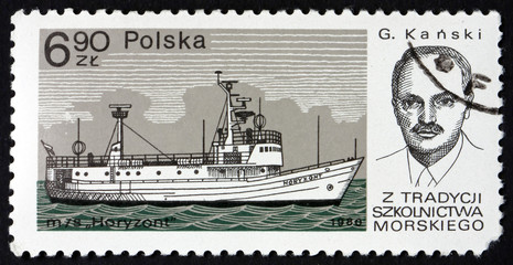 Postage stamp Poland 1980 Training ship Horyzon