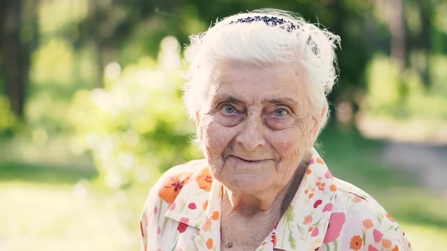 Grandmother. Portrait of a hundred year old grandmother