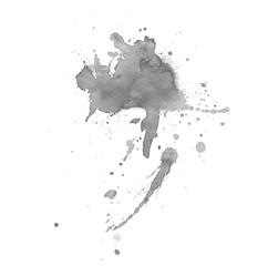 Black watercolor stain. Modern creative background for trendy design.