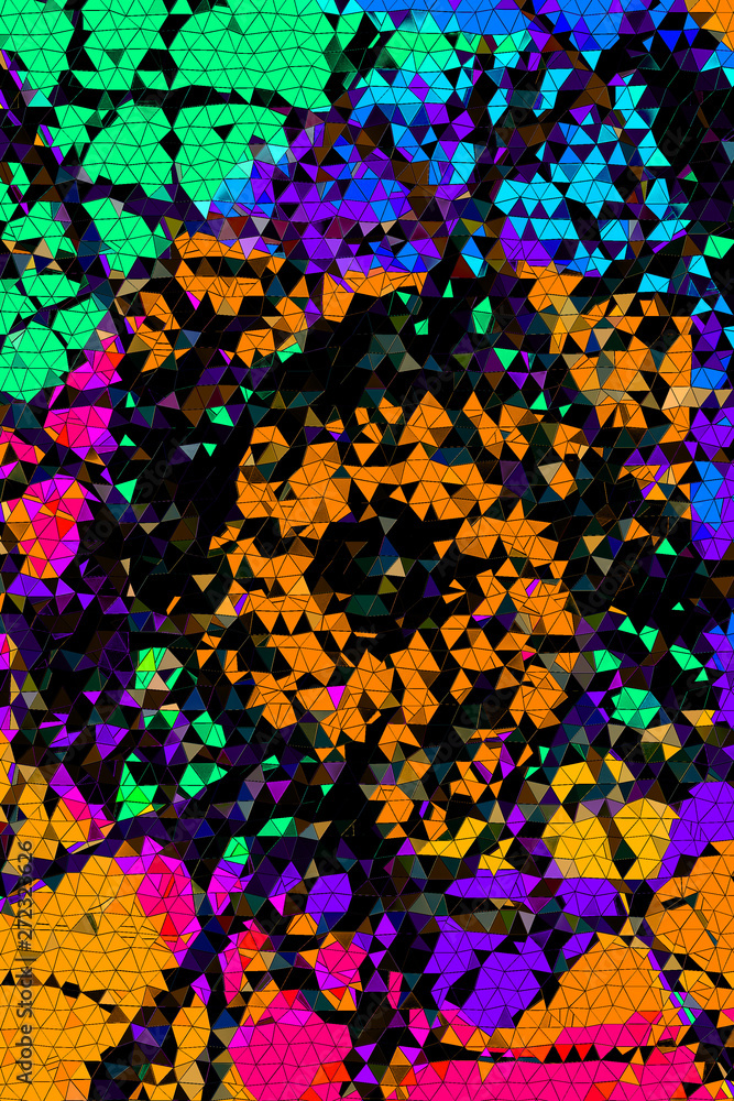 Poster fractal pattern. geometric pattern. mosaic. kaleidoscope. computer fractal graphics. background. sur
