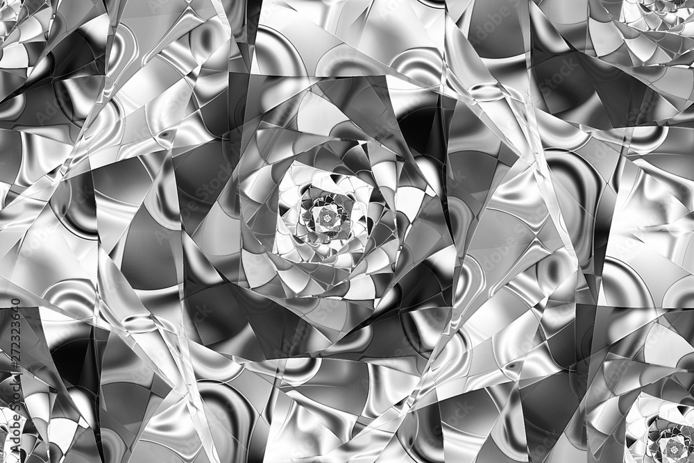 Aufkleber fractal kaleidoscope pattern seamless abstract multicolor geometric pattern
