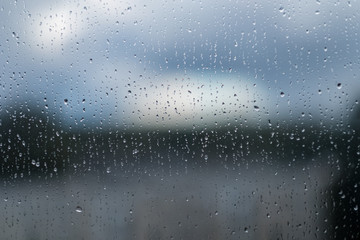rain drops on window glass