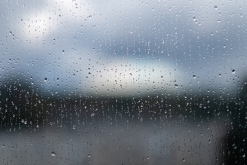 rain drops on window glass