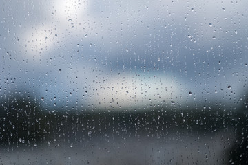 rain drops on window glass