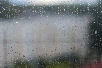 rain drops on window glass
