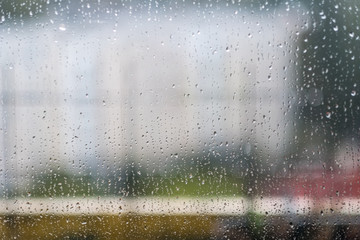 rain drops on window glass
