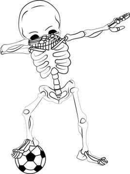 Dabbing Skeleton Decoration For T-shirt