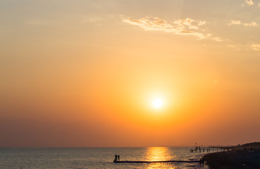 sunset, sunrise view postcard sea
