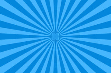 comic blue background Cartoon Style. Sunlight. Vector Illustration.