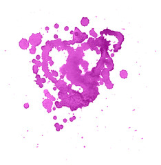 Fototapeta premium Colorful abstract watercolor stain with splashes and spatters. Modern creative background for trendy design.