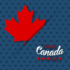 Celebrate banner of the national day of Canada. Happy independence day card of Canada. Happy Canada day greeting card poster.