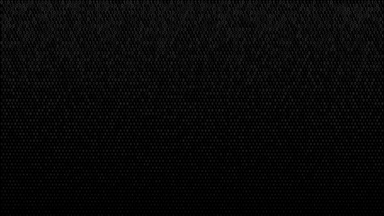Abstract halftone gradient background of small ones and zeros, gray on black