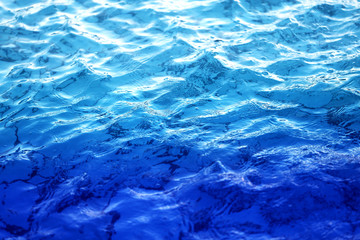 Photo macro background with clear blue sea water