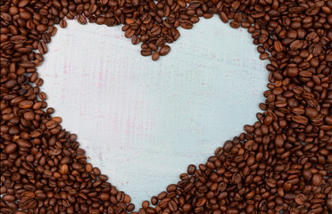 Naklejka premium grains of aromatic coffee