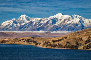 Foto op Canvas Titicaca See mit Illampu Massiv © Markus