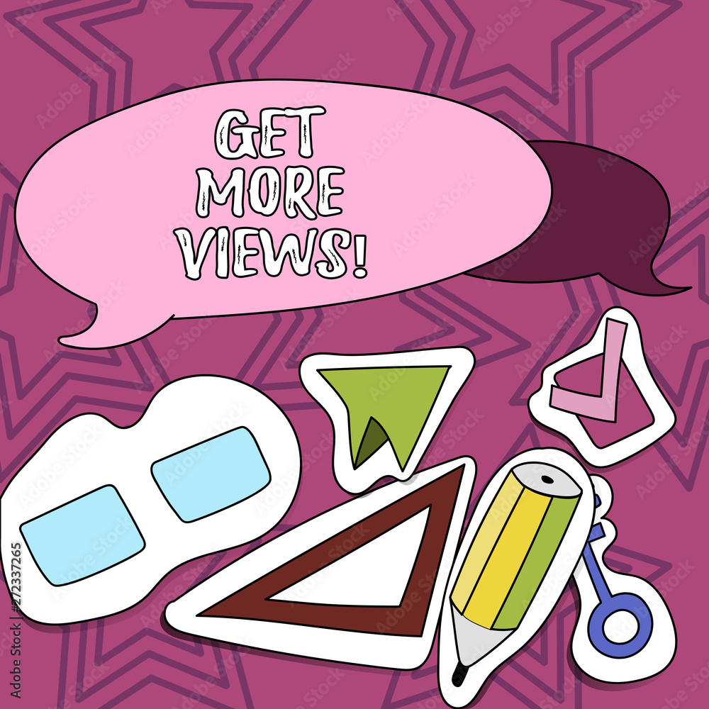 Poster writing note showing get more views. business photo showcasing obtain additional followers and likes