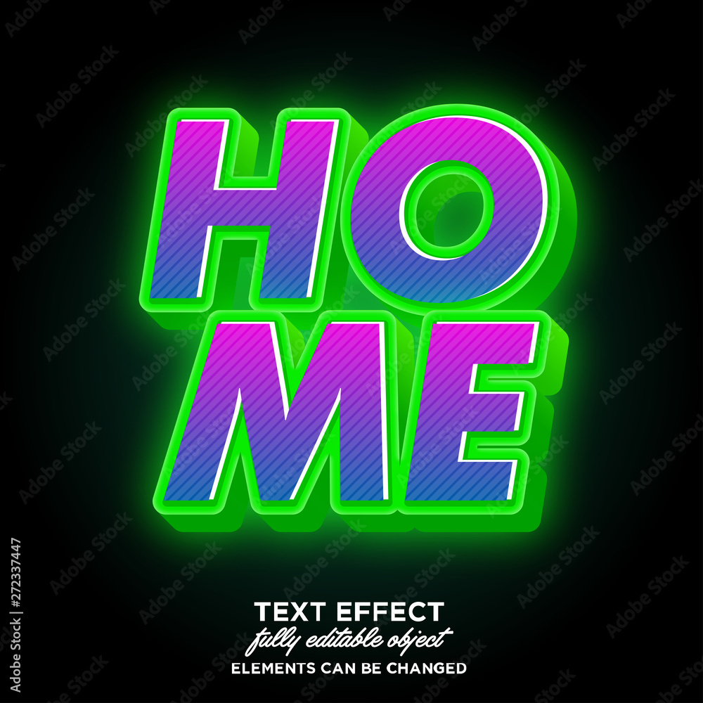Poster modern font effect act with green light behind the layer
