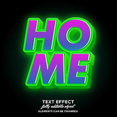 Modern font effect act with green light behind the layer