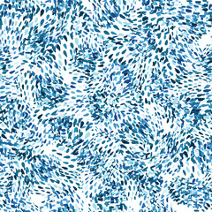 Hand drawn chaotic dots seamless pattern. Abstract shapes background