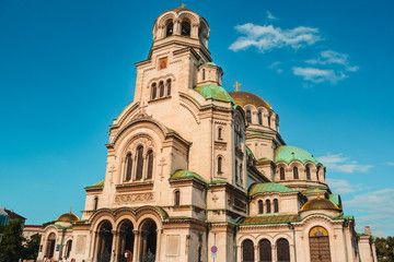 Fototapeta na wymiar alexander nevsky cathedral famous landmark in sofia bulgaria