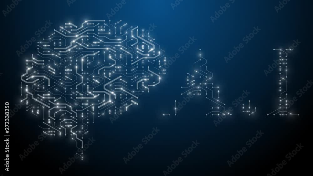 Wall mural title ai artificial intelligence big data machine deep learning