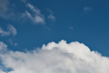 Blue sky background with white clouds