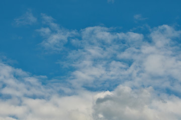 Blue sky background with white clouds