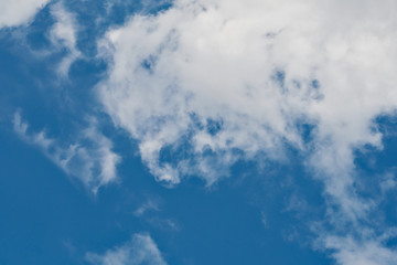 Blue sky background with white clouds