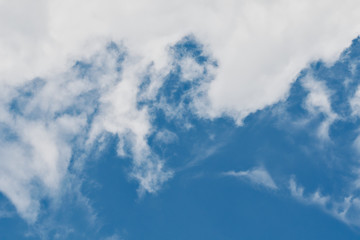 Blue sky background with white clouds
